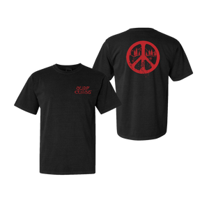 Peace Sign Tee (Black/Red Text)