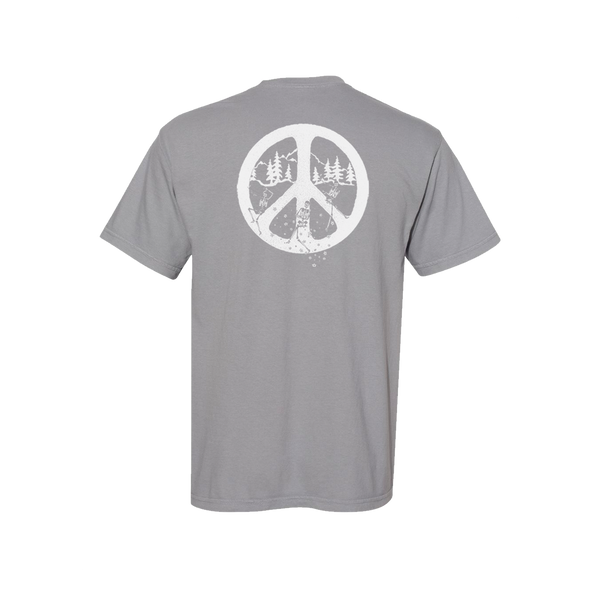 Peace Sign Tee (Gray/White Text)