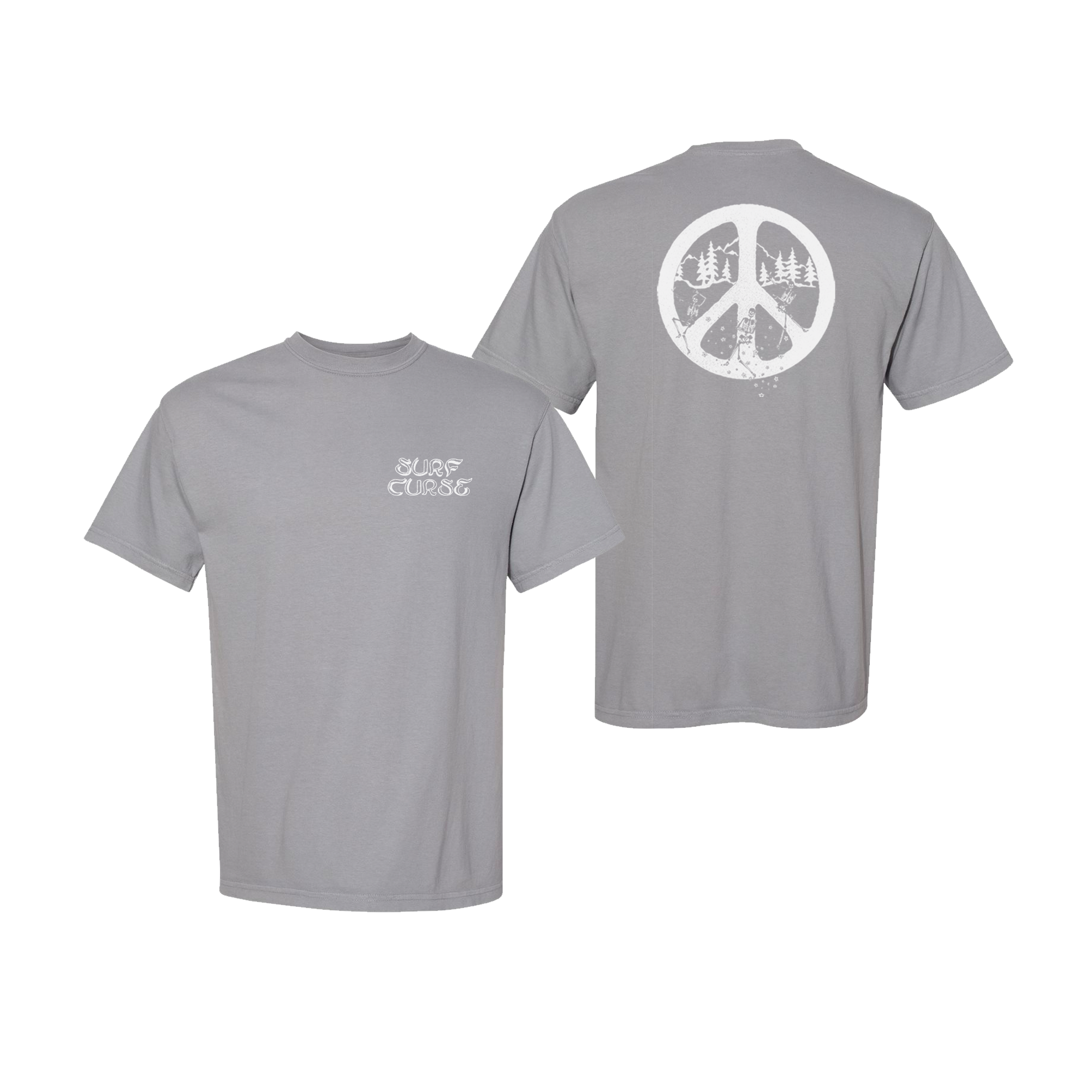 Peace Sign Tee (Gray/White Text)